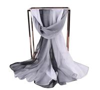 IUVYTA Écharpe d'été Foulard en soie dégradé tricolore printemps/été 75 * 180 écharpe longue Georgette