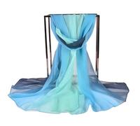 IUVYTA Écharpe d'été Foulard en soie dégradé tricolore printemps/été 75 * 180 écharpe longue Georgette