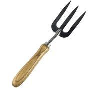 IUVYTA Fourche à Main Fourche à Main Traditionnelle en Acier Inoxydable avec Manche Bois, idéale for Planter Fleurs et légumes