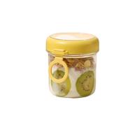 IUVYTA Overnight Oats Jar Bocaux d'avoine de nuit avec couvercles et cuillères, grande capacité, tasse petit déjeuner Portable, récipients à yaourt, accessoires cuisine Double joint(Color 1)