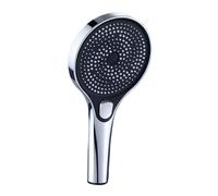 IUVYTA Pommeau de Douche Haute Pression, économie d'eau, buse de pulvérisation, Massage, Pluie, Accessoires de Salle de Bains, Grand 130mm, Noir, 3 Modes Douchette à Main(Sliver Shower)