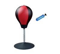IUVYTA Punching Ball Ballon de Boxe Bureau en PU for soulager Le Stress, améliorer la Vitesse et Les réflexes, s'entraîner aux Exercices Frappe for Toute Famille(Red Black)