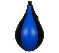 IUVYTA Punching Ball Ballon de Boxe en Cuir PU, Sac Frappe Forme Poire, Lourd Suspendu pivotant for entraînement, Balle Vitesse(Black Blue)