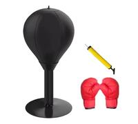 IUVYTA Punching Ball Sac de Frappe Bureau à Ventouse, Ballon Boxe Anti-Stress for améliorer la Vitesse et Les réflexes, se détendre(Black)