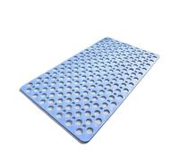 IUVYTA Tapis de Salle de Bain antidérapant, Trou Rond, Fuite avec Ventouse, Massage de sécurité, Tapis de Sol antidérapant, Tapis de Bain for Les Pieds, Grande Taille pour Douche(Blue,53x53cm)