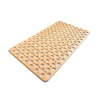 IUVYTA Tapis de Salle de Bain antidérapant, Trou Rond, Fuite avec Ventouse, Massage de sécurité, Tapis de Sol antidérapant, Tapis de Bain for Les Pieds, Grande Taille pour Douche(Orange,88x40cm)