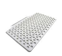 IUVYTA Tapis de Salle de Bain antidérapant, Trou Rond, Fuite avec Ventouse, Massage de sécurité, Tapis de Sol antidérapant, Tapis de Bain for Les Pieds, Grande Taille pour Douche(White,53x53cm)