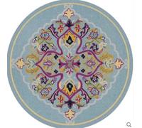 IUVYTA Tapis Rond for Patio extérieur, imperméable, Lavable, Grande Surface, décoration de Couloir, de Chambre pour Jardin(Type 6,Diameter 100cm)