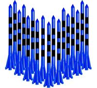 IUVYTA Tees de Golf en Plastique à 5 Dents avec marqueurs à Rayures, 50 pièces, 83 mm 70 mm de Long, Porte-balles, Faible frottement, Moins de résistance(Blue 83mm)