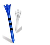 IUVYTA Tees de Golf en Plastique à 5 Dents, système de marquage, 80 Tees de Driver avec 20 Tees Hybrides en Fer, 100 pièces/Ensemble, Faible résistance au frottement(Blue 70mm White 38mm)