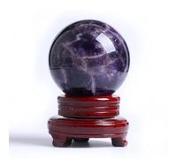 IUYIXWFP Boule d'améthyste en Cristal de Quartz Naturel avec Support, spécimen de Pierre précieuse pour la guérison Reiki, la méditation, Le Feng Shui, la décoration intérieure.,4.33in