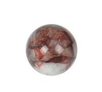 IUYIXWFP Boule de Cristal de Fleur d'eucalyptus Rouge Naturel, Boule de Divination polie, Boule de Pierre précieuse pour Boules de Cristal Magiques, Boule de sphère Reiki sculptée,4~5cm