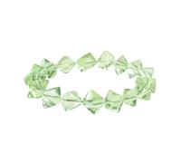 IUYIXWFP Bracelet de Perles hexagonales en Fluorite Verte Naturelle, Brin de Pierre précieuse en Losange de Fluorite Verte fraîche, Bijoux en Cristal de guérison, Bracelet énergétique,B,8 * 8MM