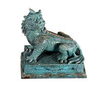 IUYIXWFP Mont sacré du Bodhisattva Dizang - Statue de Diting en cuivre Pur Jiuhuashan, bête Mythique de Bon augure pour la Maison et Le Bureau,10 * 6.5 * 9cm