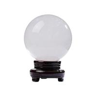 IUYIXWFP Pierre précieuse de Boule de sphère de Cristal de Calcite Blanche de guérison Naturelle, Figurine de Sculpture Naturelle avec Support,3.54in