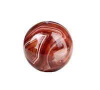 IUYIXWFP Sphère d'agate Rouge Naturelle - Boule de Cristal véritable polie
