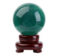 IUYIXWFP Sphère de Boule de Cristal de Fluorite Verte Naturelle avec Base, Cristaux naturels, sphère de Pierres précieuses, méditation, Sorcellerie, décoration de la Maison,6.69in