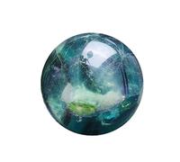 IUYIXWFP Sphère de Cristal de Fluorite Verte Naturelle, Boule de Pierre de guérison, sphère de Pierres décoratives polies pour la méditation Reiki, la Divination,6cm