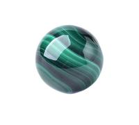 IUYIXWFP Sphère de Cristal de Malachite Naturelle, Boule de Pierres précieuses de guérison, Sculpture avec Support en Bois pour la décoration de la Maison de Divination,3cm