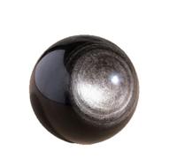IUYIXWFP Sphère d'obsidienne argentée Naturelle | Boule d'obsidienne Noire