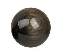 IUYIXWFP Sphère d'obsidienne dorée Naturelle - Boule de Cristal d'obsidienne polie à la Main, à l'éclat doré, avec Support | Décoration Feng Shui pour l'entrée, Le Bureau ou la méditation,1.57in