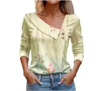 IUYTYSER Chemisier Paillette Femme Blouse D'Infirmière Haut Été Fluide Ample T-Shirt Longue Tunique De Plage Destockage Vêtement Pas Cher