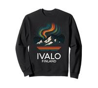 Ivalo Finlande Aurores boréales Aurores Finlandaises Finlandaises Sweatshirt