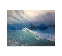 Ivan Aivazovsky, vague bleue, toile d'art peinture oeuvre affiche photo moderne décoration murale maison salon décoration 60x80cm (24x32in) sans cadre