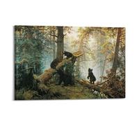 Ivan Shishkin Impression sur toile moderne Matin dans une forêt de pins 30 x 45 cm