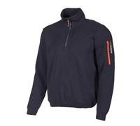 Ivanhoe gilet hadar demi-zip bleu