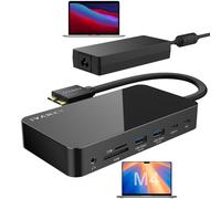 iVANKY 12-en-2 FusionDock 1 Station d'accueil MacBook USB C avec Alimentation 150W, Double 4K@144Hz Dock USB C pour MacBook M5/M4/M3/M2/M1 Pro/Max, 2*HDMI 2.0, 6*USB 5Gbps, 96W PD, SD/TF, Audio