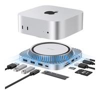 iVANKY 13-en-1 Base de Docking pour Mac Mini M4, Docking Station Ultra avec Étui M.2 NVMe SSD, Hub HDMI 4K@120Hz pour Mac Mini M4 et M4 Pro (2024), USB 10 Gbps, Lecteurs SD/TF, Ports Audio Doubles
