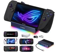 iVANKY 14-en-1 RGB Pliable 4K@144Hz Dock ROG Xbox Ally X avec Chargeur PD 100W, USB 3.2 10Gbps, Charge USB-C 100W, Ethernet 1Gbps, emplacements SD/TF, Station d'accueil pour Legion Go/Steam Deck