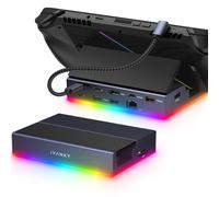 iVANKY 14-en-1 RGB Pliable 4K@144Hz Dock ROG Xbox Ally X avec HDMI 2.1, USB 3.2 10Gbps, Charge USB-C 100W, Ethernet 1Gbps, emplacements SD/TF, Station d'accueil pour ASUS Alloy/Legion Go/Steam Deck