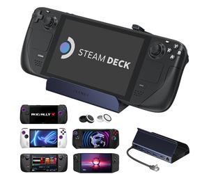 iVANKY 8-en-1 Dock ROG Ally X avec HDMI 2.1 4K@144Hz, 3 Ports USB-A 3.0 | Charge USB-C 100W, Ethernet 1Gbps, Station d'accueil Compatible avec ASUS ROG Alloy X/Legion Go/Valve Steam Deck