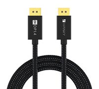 IVANKY 8K Câble Displayport 1.4 3M, [Certifié VESA] 8K@60Hz, 4K@165Hz, 2K@240Hz/165Hz/144Hz, 32.4Gbps Câble DP 1.4 Compatible avec HDR, FreeSync, G-Sync, DTS-HD, Tarjeta Gráfica 3090/3080/3060