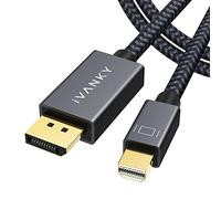 IVANKY Câble 8K Mini DisplayPort vers DisplayPort 2m pour MacBook, Surface | Compatible avec Mini DP & Thunderbolt 2, MacBook Pro/Air | Supporte 8K@60Hz, 32.4Gbps | Nylon Tressé & Connecteurs Or