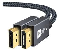 IVANKY Câble DisplayPort 1.4, 8K@60Hz, 4K@ 144Hz, 4K@75Hz y 1080@240Hz, Câble DisplayPort 1.4 Compatible avec HDR, FreeSync, G-Sync, DTS-HD, Tarjeta Gráfica 3090/3080/3060-2m