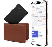 iVANKY Carte de suivi de portefeuille, intelligente et rechargeable, fonctionne avec Apple Find My (iOS uniquement), recherche d'articles pour étiquettes de bagages, passeports, téléphone, résistant à