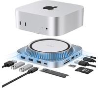 iVANKY Dock Mac Mini M4 13-en-1, Support Double écran, boîtier SSD M.2 NVMe jusqu'à 8 to, hub HDMI 4K@120Hz pour Mac Mini M4 Pro (2024), Station d'accueil USB-A/USB-C 10 Gbit/s, SD/TF, Ports Audio*2