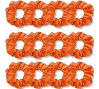 IVARYSS Lot de 12 chouchous orange en velours doux de qualité supérieure, bandes élastiques épaisses pour Halloween, pour femmes et filles