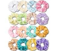 IVARYSS Lot de 16 chouchous mignons en satin pour filles, doux que de la soie pour les cheveux, cravates et élastiques tendance pour cheveux fins | Coiffure épaisse