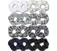 IVARYSS Lot de 16 chouchous pour cheveux, en satin doux que la soie pour femme, accessoires de cheveux tendance pour filles fines | Coiffure de cheveux épais, multicolore