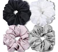IVARYSS Lot de 4 chouchous élastiques extra larges pour cheveux de femmes et filles (TS-neutre)