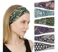 IVARYSS Lot de 6 bandeaux pour femme, antidérapants, extensibles de qualité supérieure, accessoires pour cheveux, à porter pour le yoga, la mode, l'entraînement, les voyages ou la course à pied, style