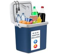 Ivation - Réfrigérateur électrique et chauffage avec poignée, 27 litres (25 litres), refroidisseur thermoélectrique portable pour véhicules et camions, câble d'alimentation domestique 110 V AC et