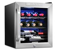 Ivation Refroidisseur de vin avec compresseur de 12 bouteilles verrouillable | Grande cave autoportante pour vin rouge, blanc, champagne ou mousseux