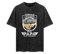I've Been Called Lot of Names in Lifetime But Papa is My Favorite Mens T-Shirt Casual Cotton Unisex Black Tees Tops XL