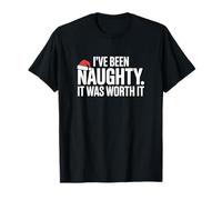 I've Been Naughty It Was Worth It Mischief Humour Holiday T-Shirt