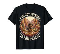 I've Got Friends in Low Places Retro Teckel Canyon T-Shirt